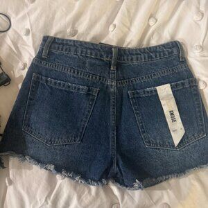 Womens Amuse Society Dark Blue Jean Shorts Size 26